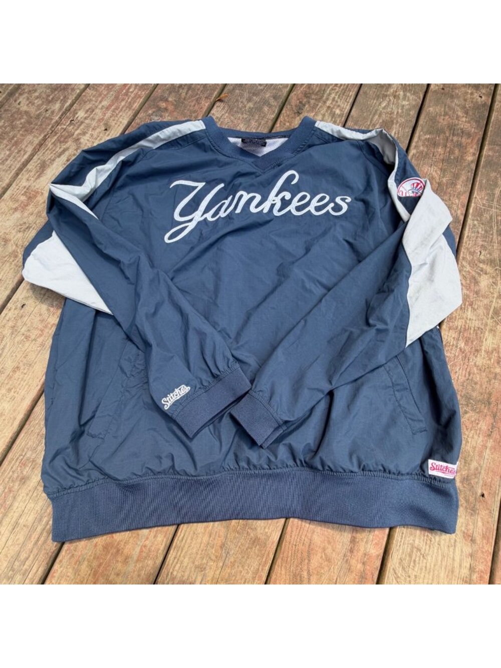 Vintage New York Yankees Stitches Pullover Windbreaker